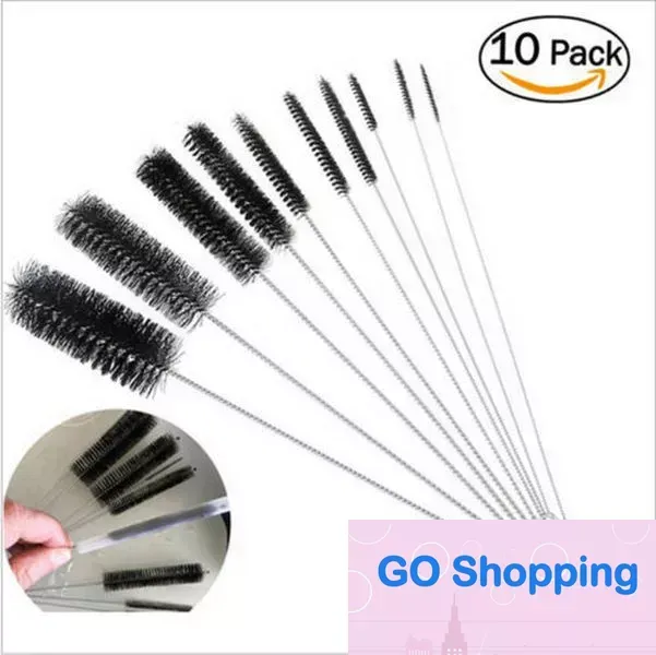 Portable High Quality Household Bottle Brushes Pipe Bong Cleaner Glass Tube Cleaning Brush Sets 10Pcs