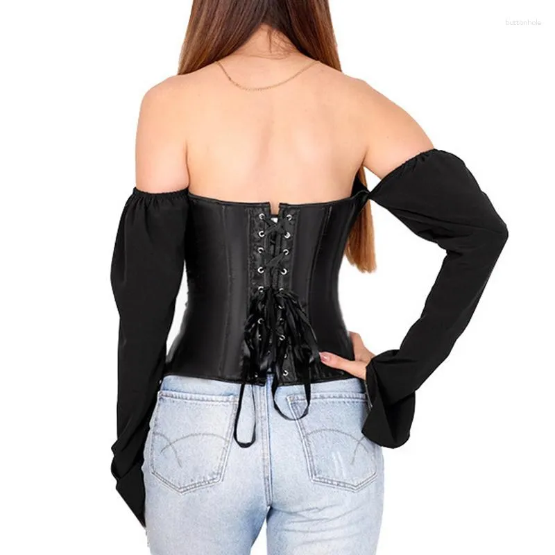 Bustiers & Corsets Jececer Off Shoulder Sexy Corset Tops To Wear Out  Bustier Crop Beige Mujer Tendance Style