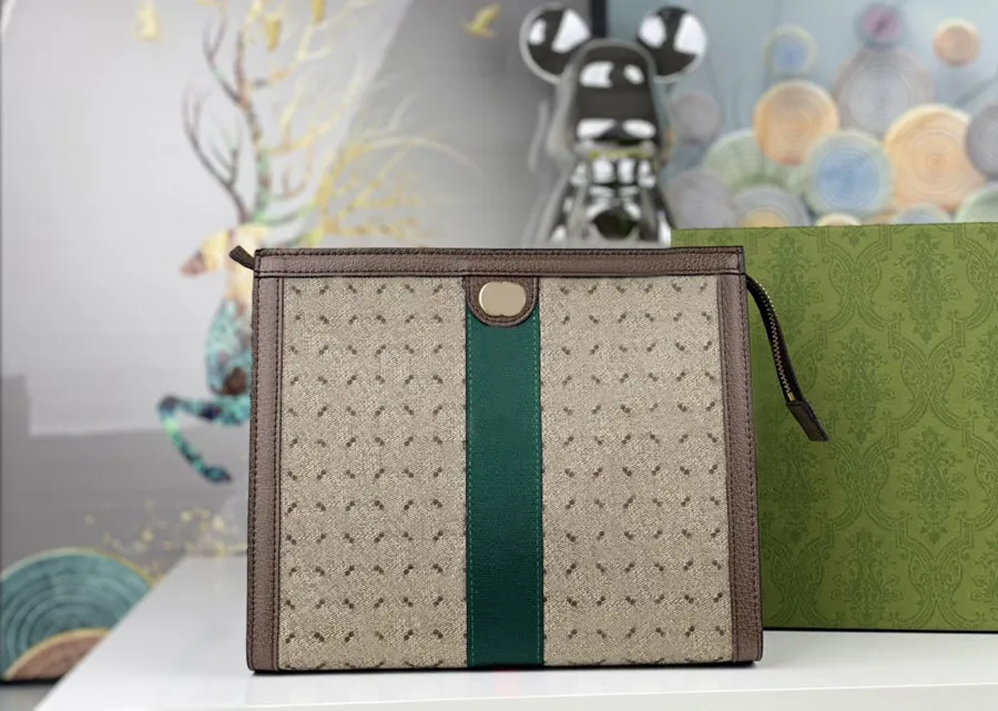 Bolsa de embreagem de designer de Ophidia Handbag Handbag clássico de correia de correia listrada clássica de gola listrada