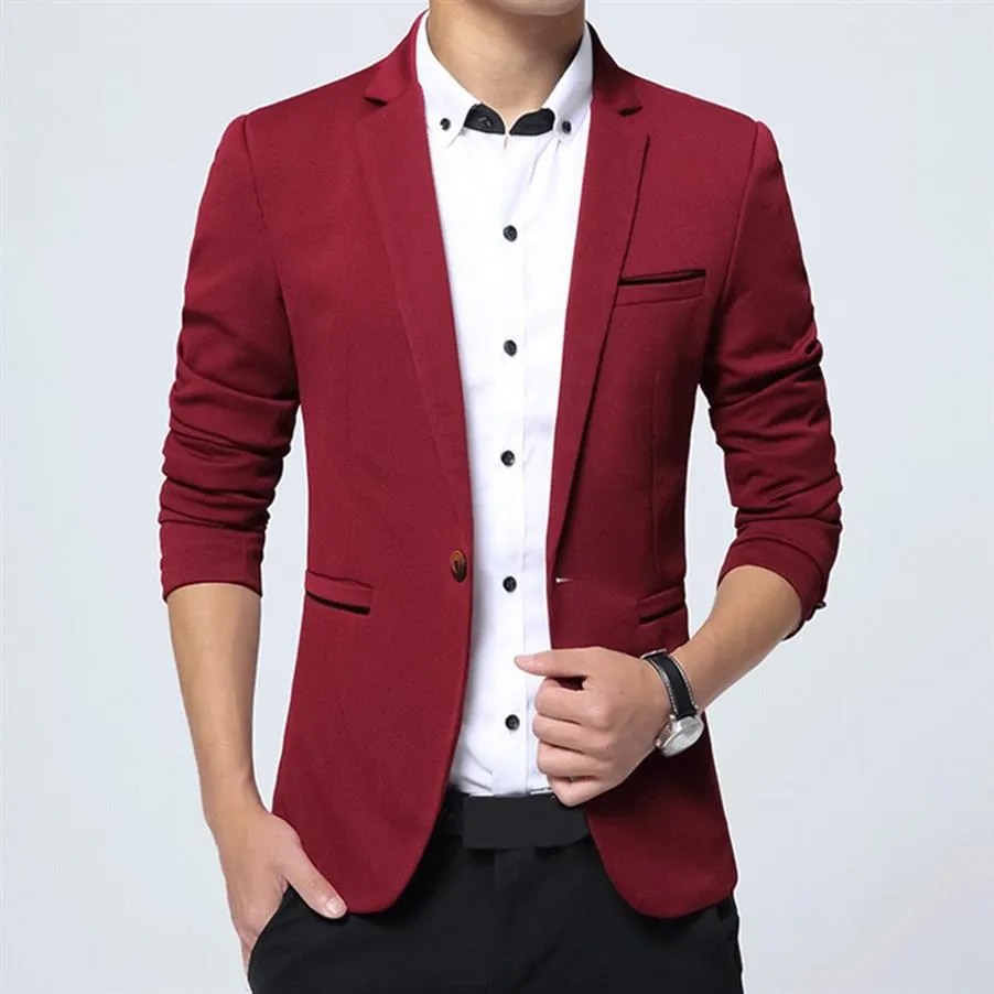 Casual pakken voor heren Spring herfst Men Mode One Buttons Blazers passen bij mannelijk bedrijf Casual Blazer Hoge kwaliteit246m