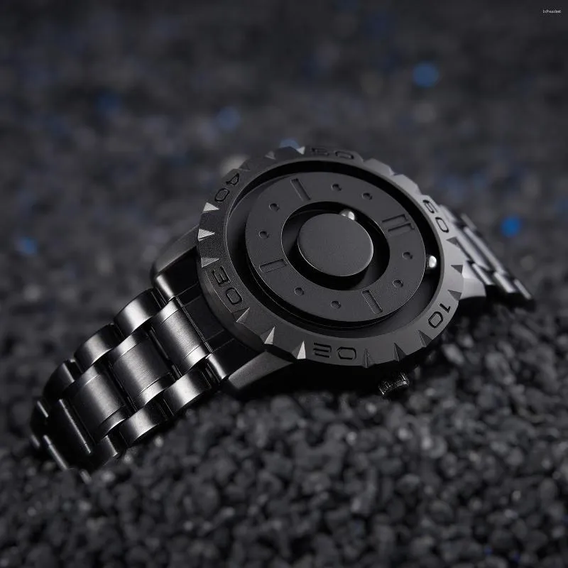 Zegarek na rękę 2023 Zegarki przybycia męskie magnetyczne zegarek łożysko nadgarstka kwarcowe dla mężczyzn z bransoletą ze stali nierdzewnej
