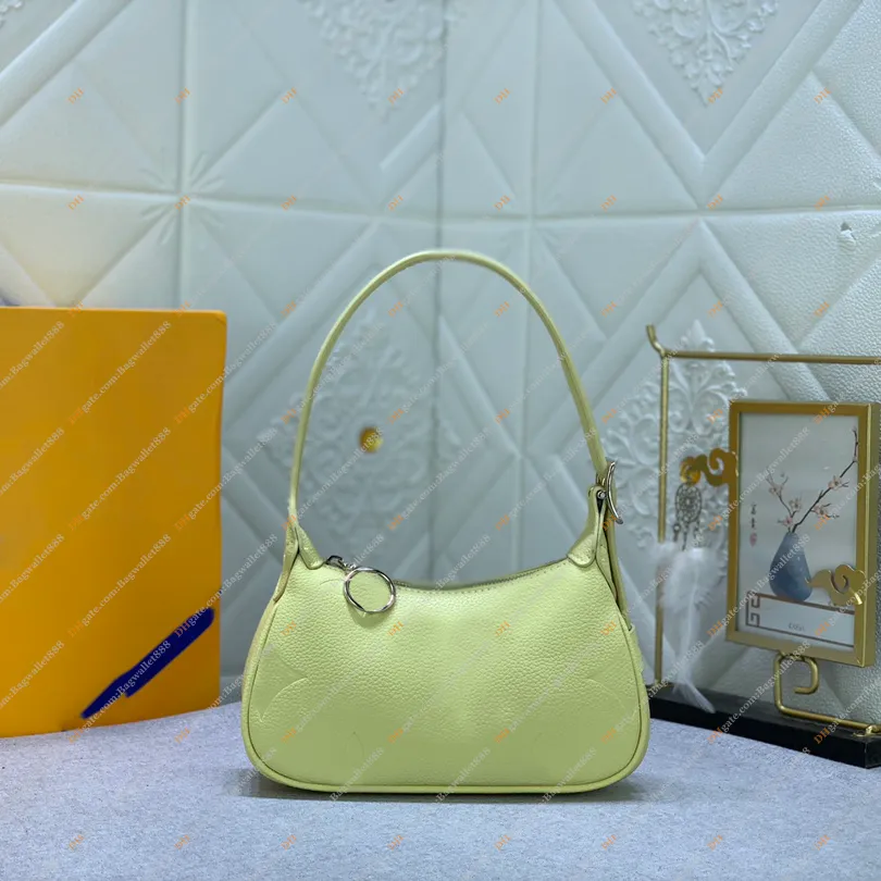 Moon Mini Bag Designer Embossed Embroidered Crescent Shoulder Bag