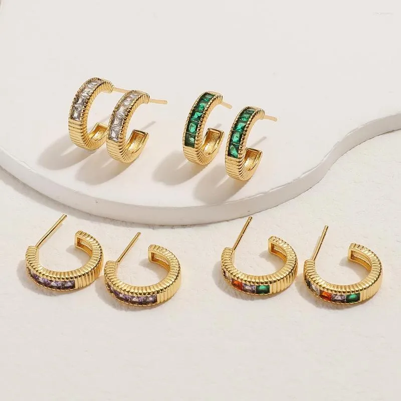 Stud Earrings Women's Jewelry Copper Micro-set Zircon Net Red Temperament Versatile Accessories