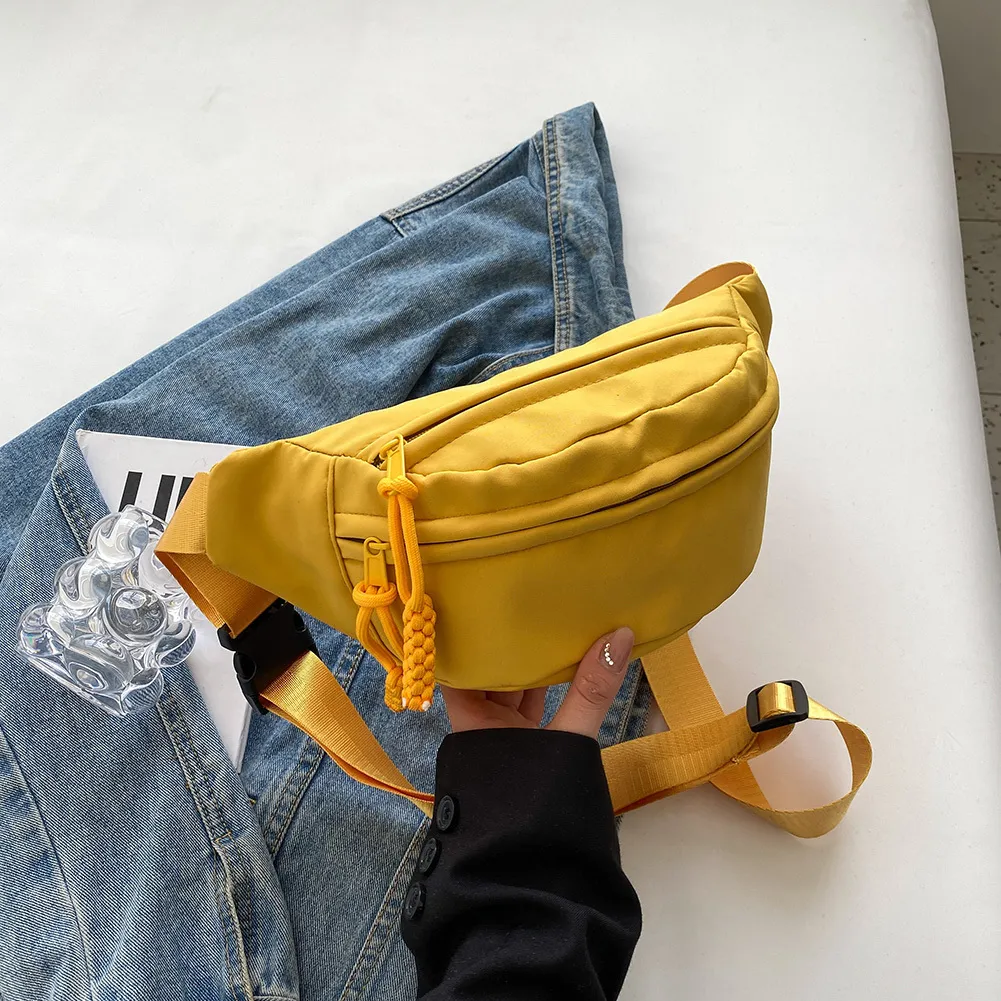 Tendance 2023 Womens Canvas Yellow Waist Bag Waterproof