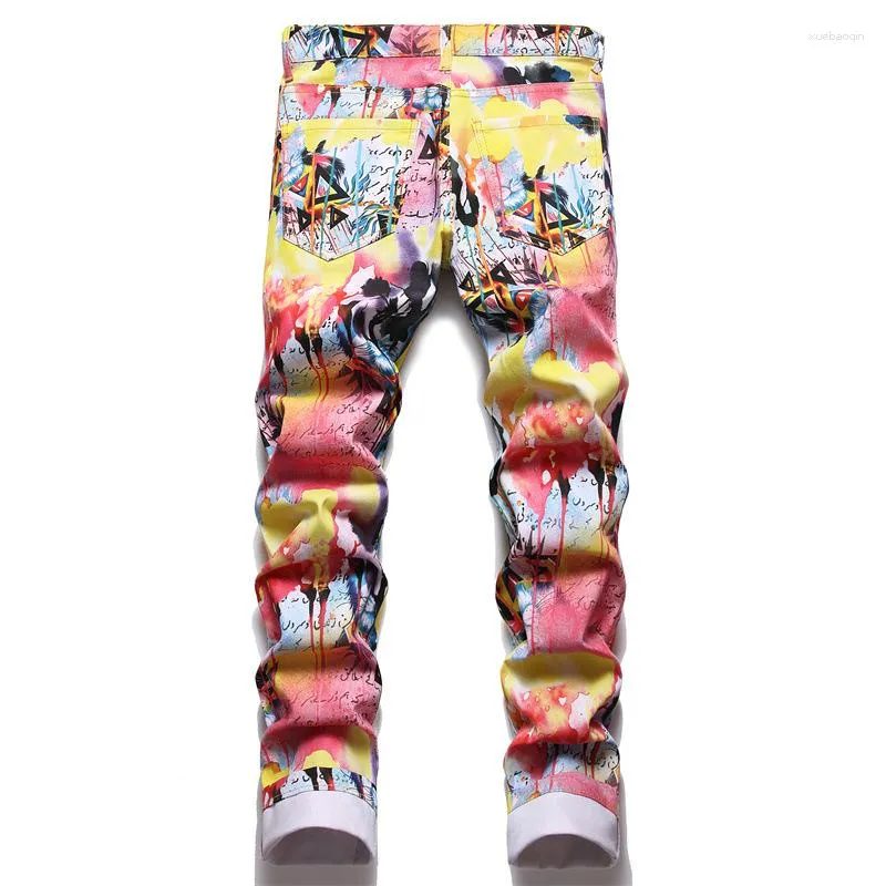【DISCERNMENT】Graffiti denim half pants Y2K Men's Hip-hop Gothic Shorts - Retro Graffiti Fashion