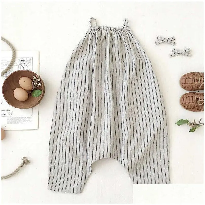 Tulumlar Soor Ploom Kids Kızlar Yaz Summer Sleeless Vinatge Yüksek Kaliteli Çocuk Marka Giysileri Kız Moda Tulum 210619 DROP DELIV DH6HI