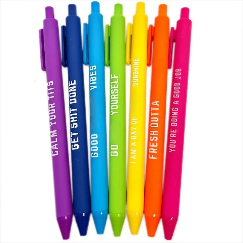 Penne A Sfera Penne Divertenti Ballpoint Penne Colorate Lamentate Quotes  Penna Student Stationery Office Firma Multifunzione Penna 230812 Da 12,35 €