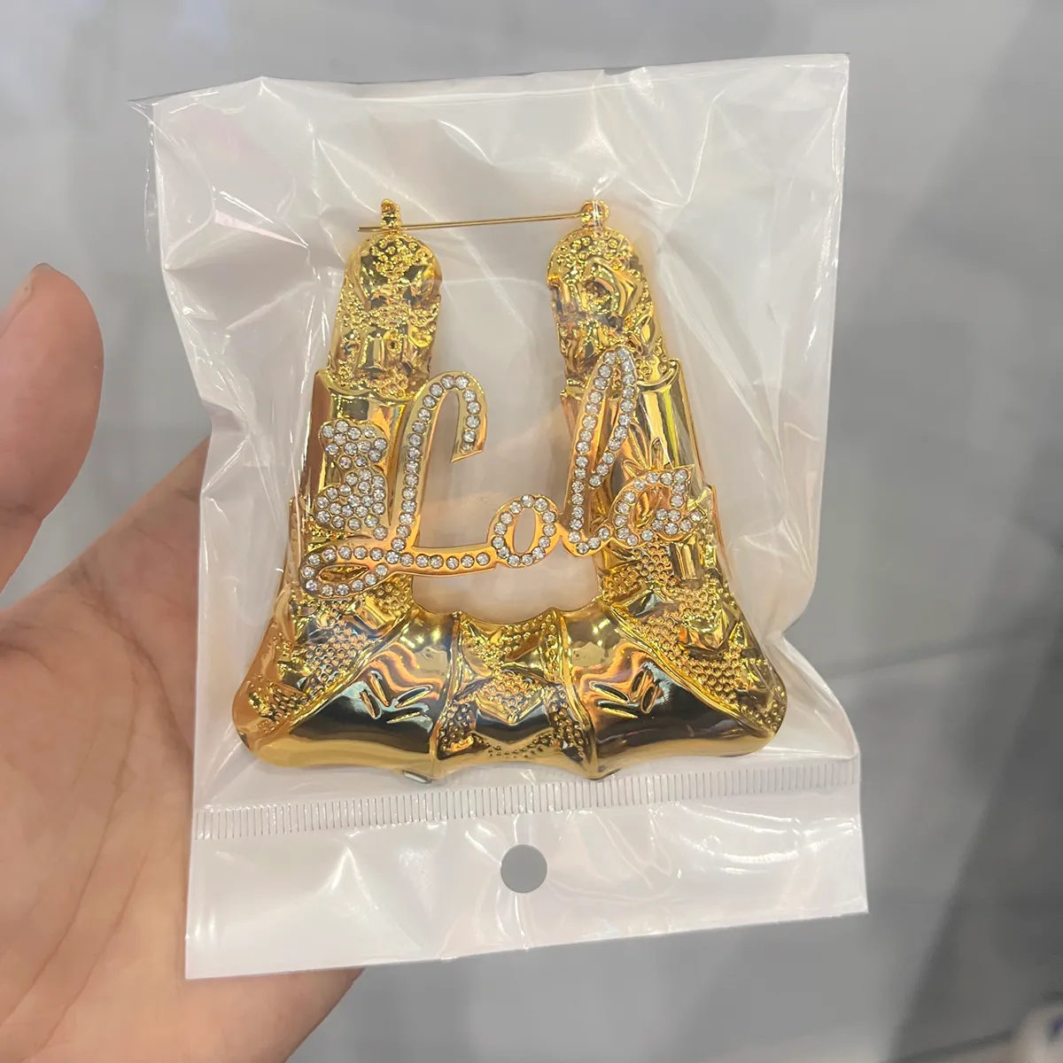 Personalized Bamboo Hoop Earrings With Big Letter Name 70mm Trapezoid Hot Hot Hoops For Women Perfect Gift 230811 From Kua05 21.14 DHgate.Com