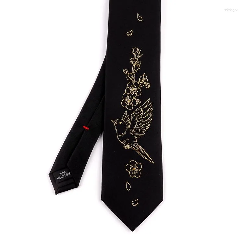 Laço de arco como uma moda de moda de presente criativa de ameixa canária gravata para o noivo da festa bolsa de pescoço de estudante preto 1 peça