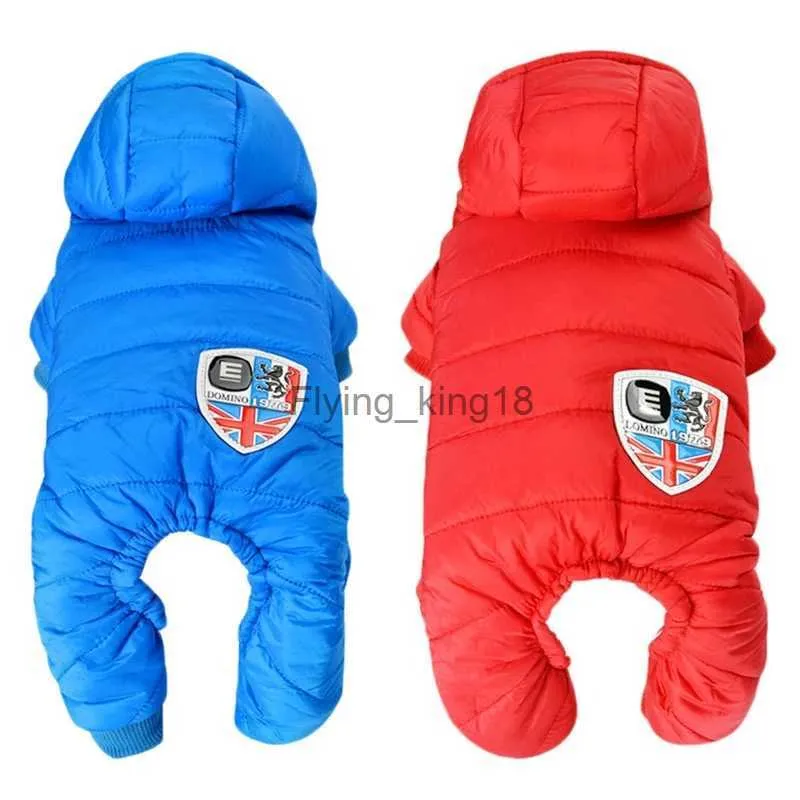 Roupas para cães Cavalo de cão de cachorro de inverno Roupa de estimação para animais de estimação para Chihuahua Teddy Costume vermelho/azul com capuz jaquetas macacão hkd230812