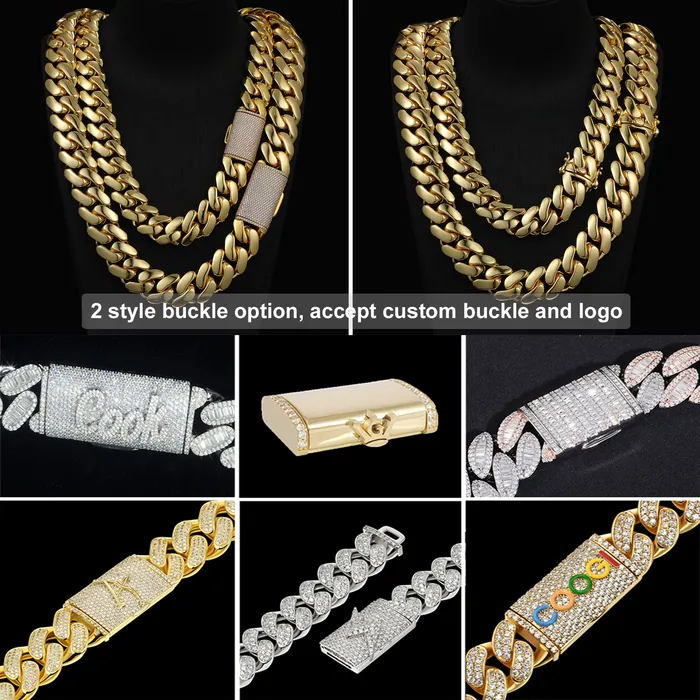 Luxury 14K Stamped Gold Plated 4~10mm Premium Brass Miami Cuban Chain  Necklace