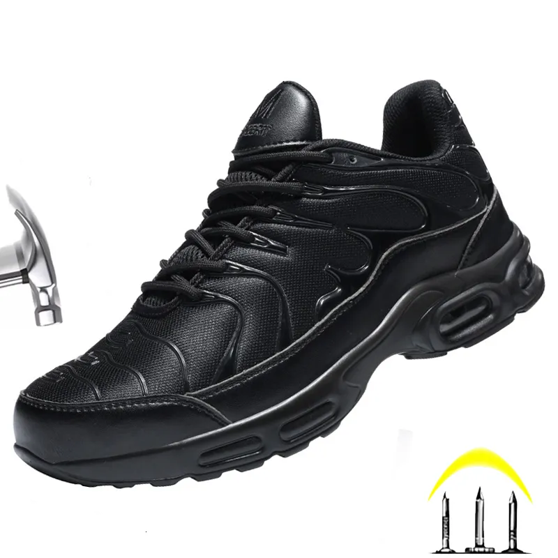 안전 신발 Diansen Air Cushion Safety Shoes 남자 방지 방지 방지 방지 보호 신발 작업 운동화 가벼운 편안한 남자 신발 230812