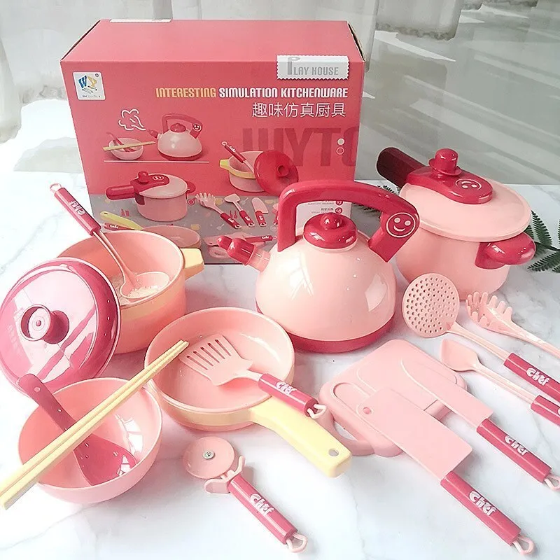 Инструменты мастерская два цвета случайное симуляция для девочек моделирование приготовление приготовление посуда для игрового дома Kitchen Toys 230812