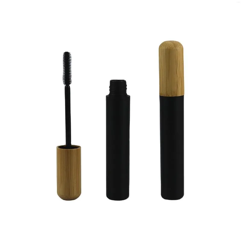 Opslagflessen 5 ml plastic cosmetica make -up wimperflesverpakking bamboewands buiscontainer lege mascara buizen met borstel