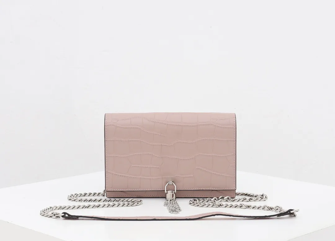 女性財布高級デザイナーハンドバッグケイトバッグワニパターンリアルレザーチェーンショルダーバッグ高品質のタッセルバッグ