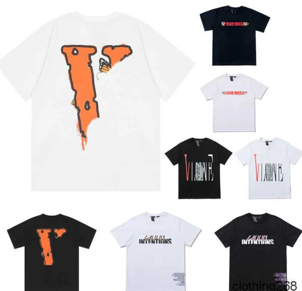 Męskie projektanty T Shirt Friends List Traes Big V Men Kobiety Kobiety z krótkim rękawem Hip Hop Style Czarne białe pomarańczowe koszulki VLO Rozmiar S-XL13
