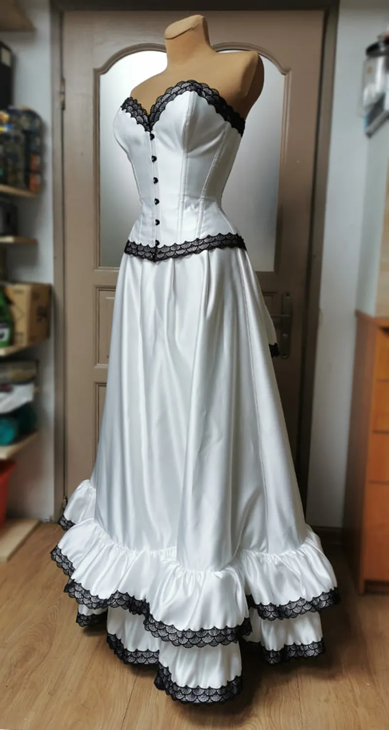 Vintage Bustle A-Line Strapless Satin Wedding Dress with Lace-Up Back and Floor-Length Train from Dhgate A-Line Wedding Dresses - price 182.31 Vintage Bustle A-Line Strapless Satin Wedding Dress with Lace-Up Back and Floor-Length Train from Dhgate A-Line Wedding Dresses - price 182.31