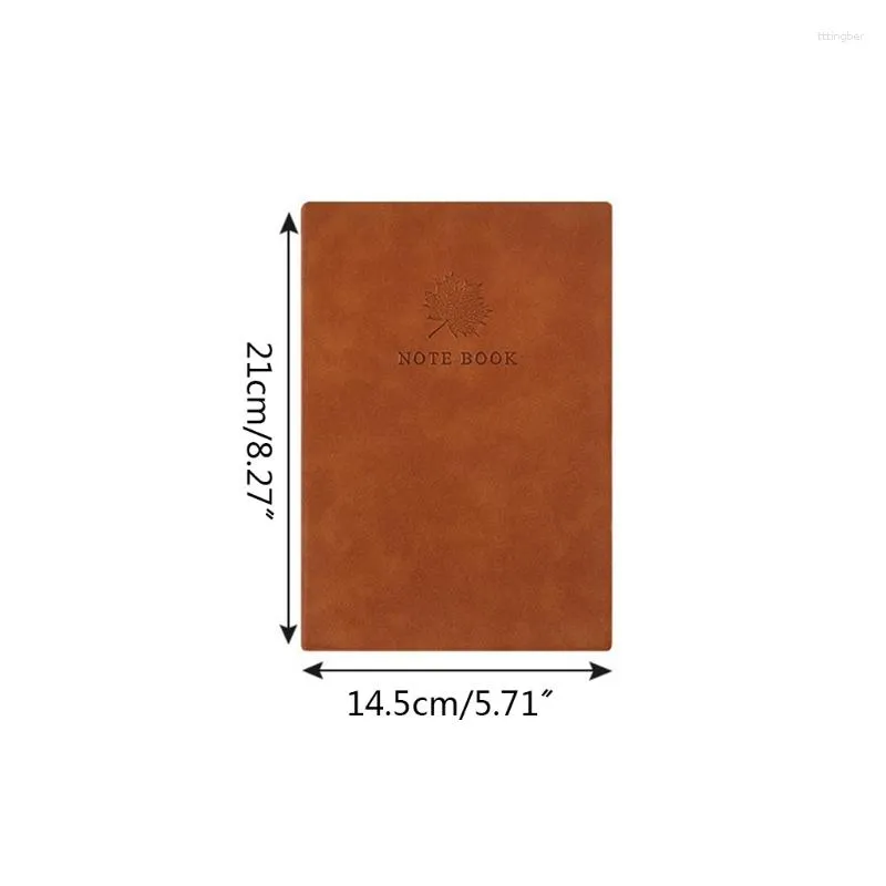 SoftCover Notebook A5 Business Notepad Waterproof Leather Cover 180 Sheets Fode Papers Office School Writing Supplies Y3NC