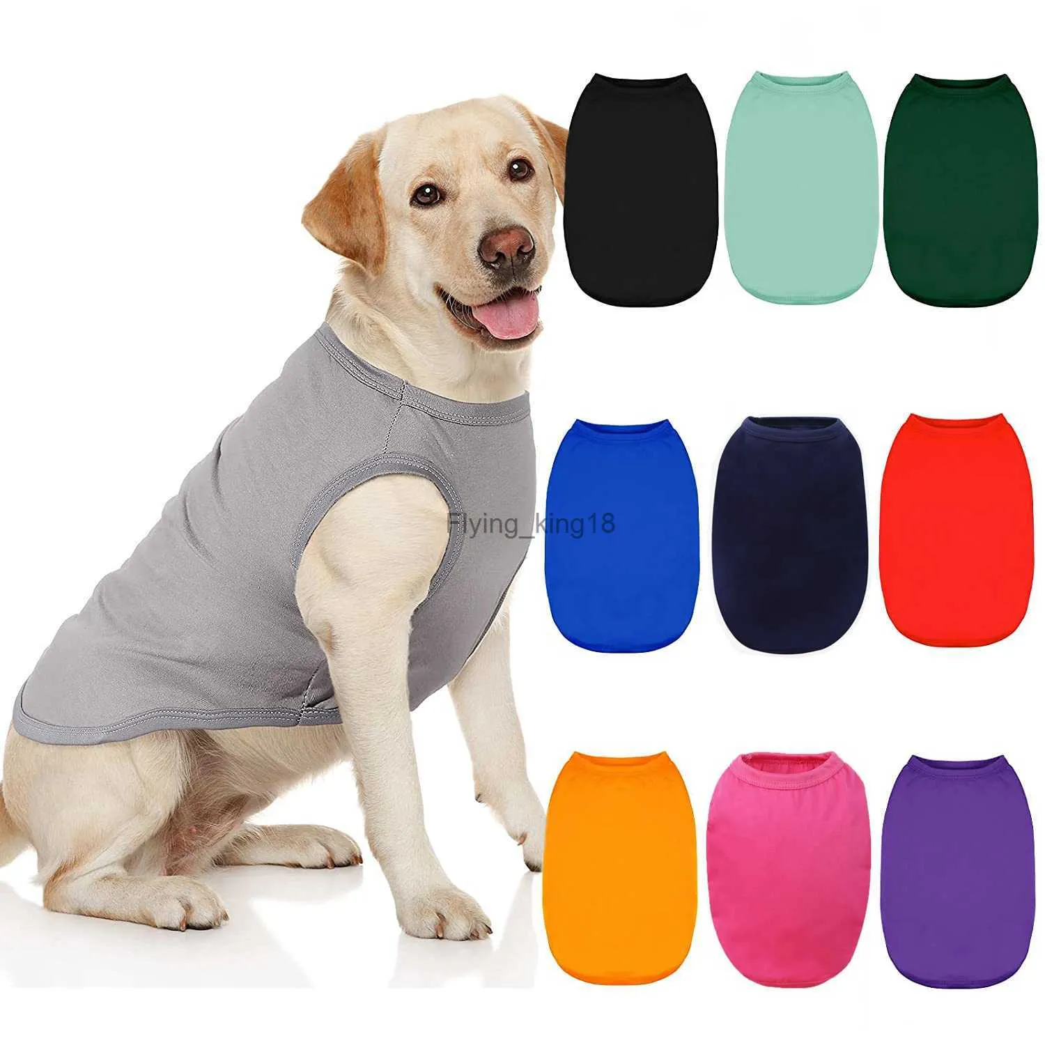 Dog Shirt For Medium Large Dogs Blank Clothes Cotton Dog T-Shirts Apparel Shirts Soft Dry Breathable Pet Sleeveless Vest T-Shirt HKD230812