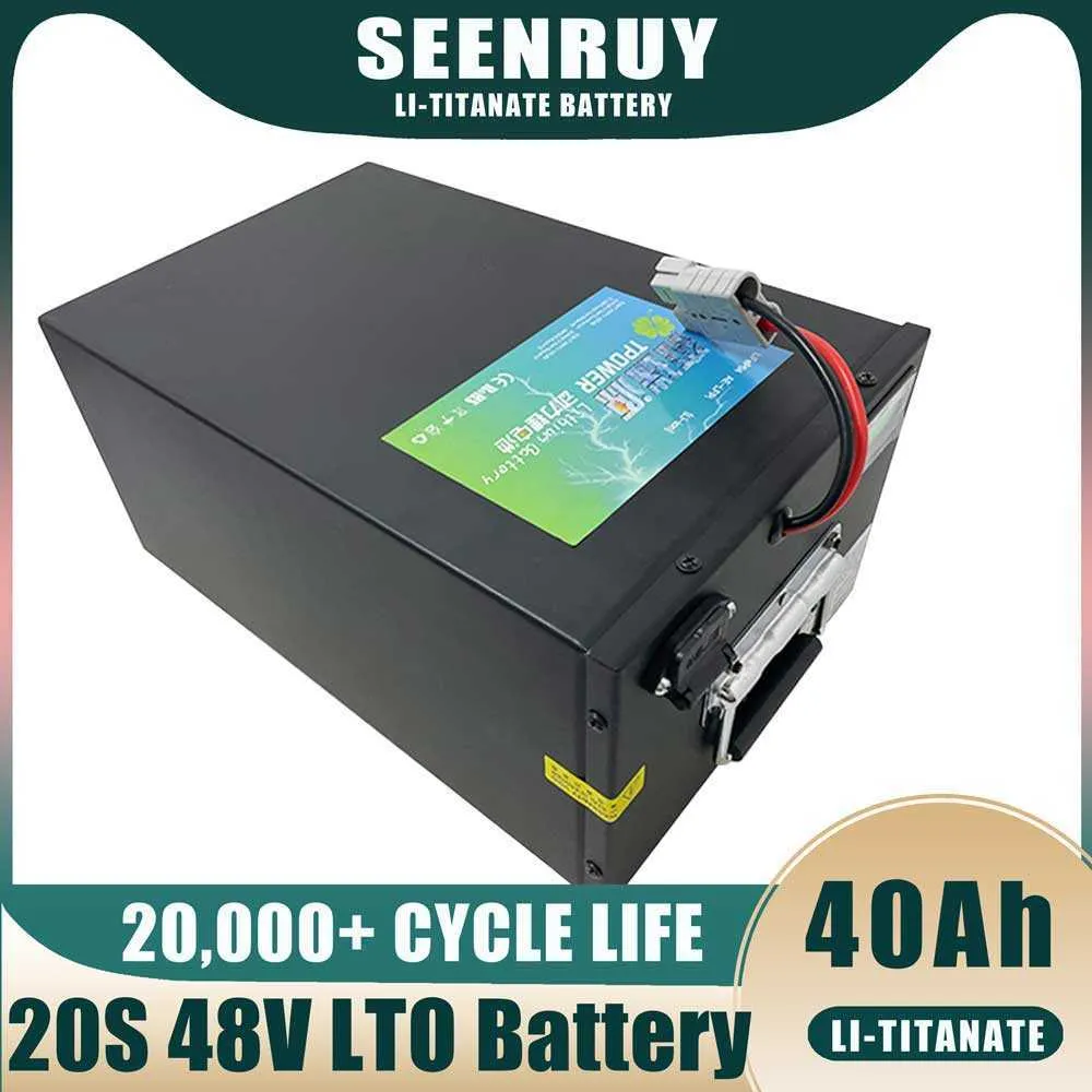 SEENRUY LTO 48V 40AH Lithium Titanate Battery BMS 20S for 3500W Solar Energy Storage Bike Scooter Bicycle Inverter RV