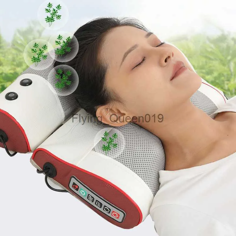 2022 Elektrische nek Massager Kussen Cervicale gezonde massaageador Ontspanning kussen Massager Multifunctioneel massagekussenapparaat HKD230812