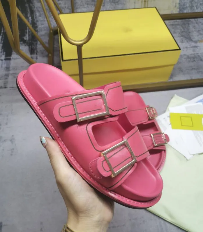 Patchwork buckle flat sandal deals
