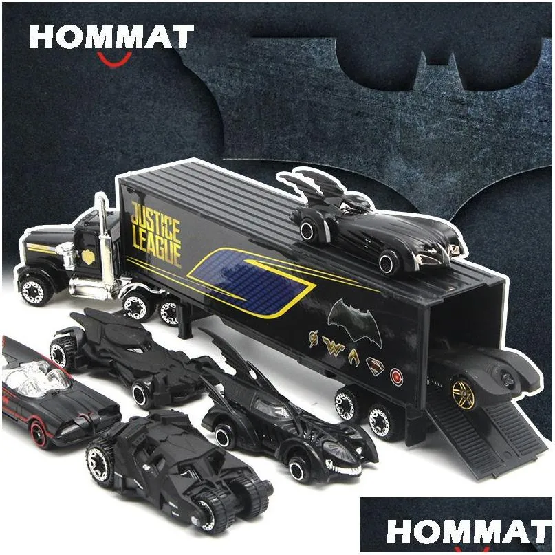 Diecast Model Cars Hommat Weels 164 Roda de roda escala Batmobile Car Alloy Diecasts Toy Veículos Toys para crianças LJ200930 Drop Deli DHXTE