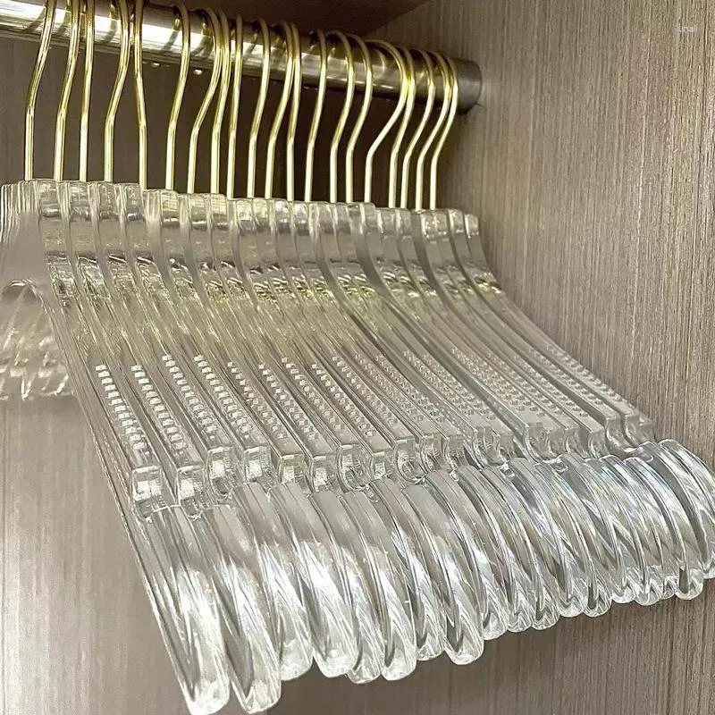 Сумки для хранения 6 ПК Прозрачные акриловые вешалки для вешалки для одежды полдюжины прозрачные вешалки идеально подходят для логотипа магазина.