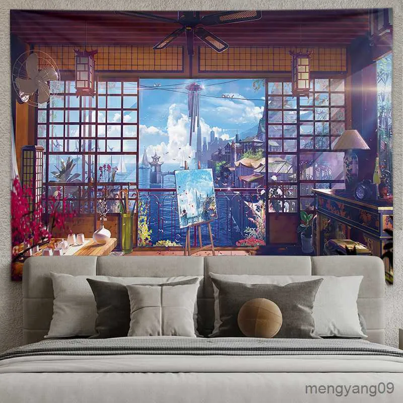 Anime Scenery Mountain Wall Tapestry Wall Hanging Aesthetic Home Decoration For Bedroom College And Dorm R230812 From Mengyang09 13.07 DHgate.Com