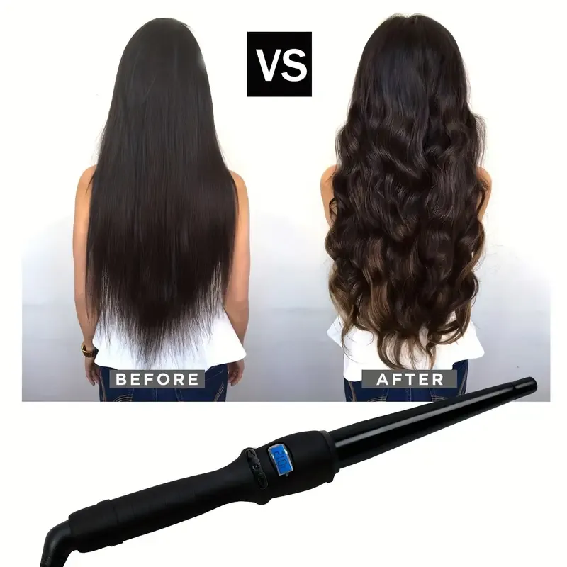 curl curling wand 0 75 to 1 25 inch professional dual voltage hair curling iron with ceramic barrel cool tip auto shut off curl curling wand for long or short curly hair details 7