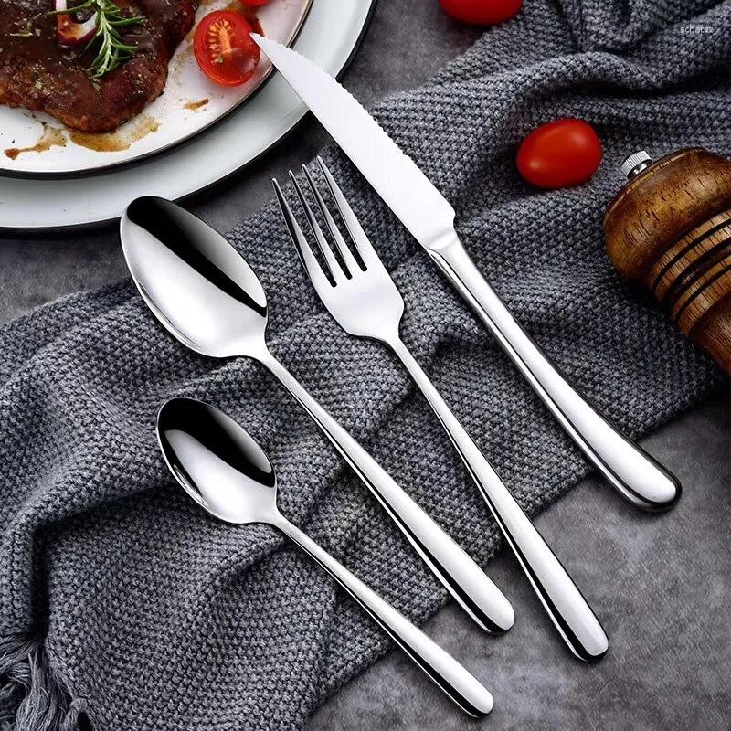 Dinnerware Sets Steak Spoon Fork Set High Quality Knife And Western Home Stainless Steel Tableware