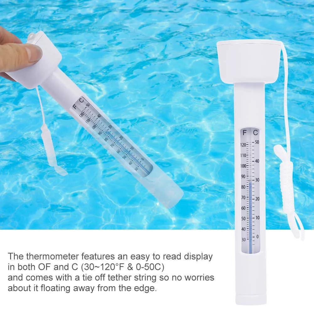 Mini zwembad drijvende thermometer badkuip spa bubbel visvijvers temperatuur meetmeter nieuw