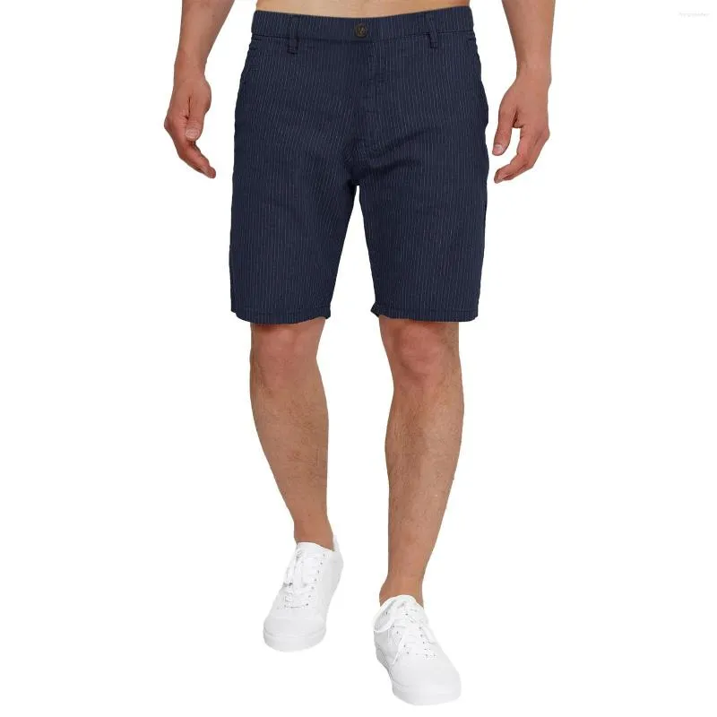 Herren Shorts Europäischer und amerikanischer Sommer -Jogginghose Striped Cotton Sports Hosen Männliche Gelegenheitsstreetwege