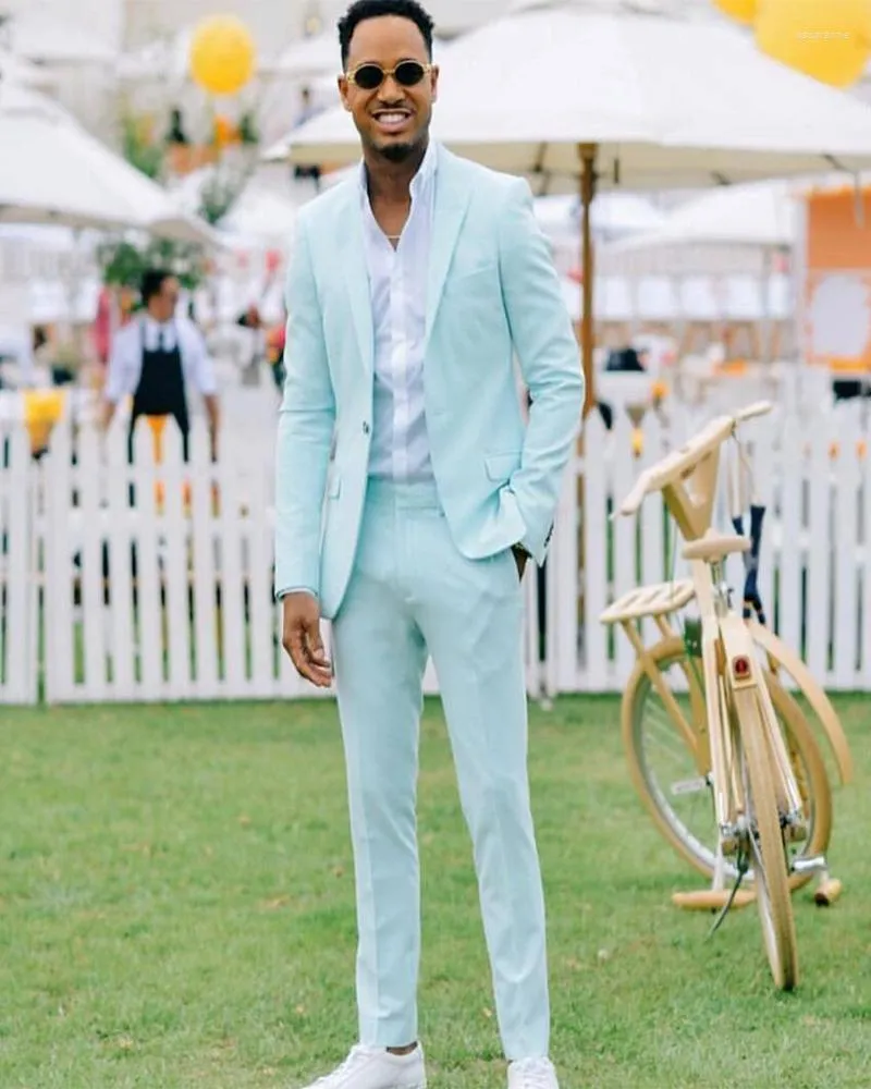 Mint Green Mint Green Suit Mens Set Blazer Pants And Tie For
