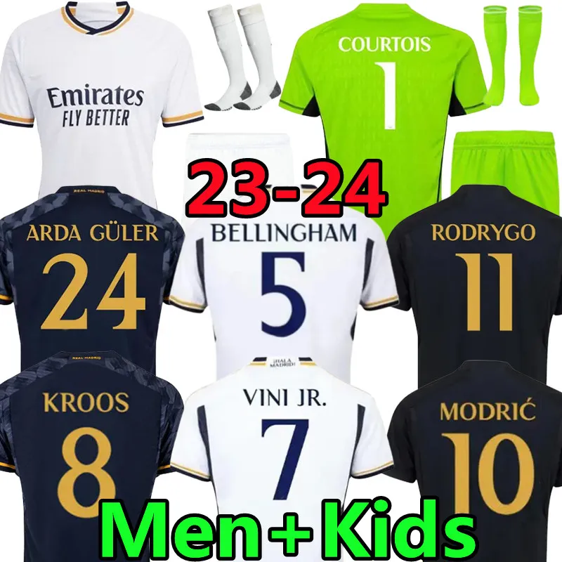 23 24 BELLINGHAM REAL MADRID voetbalshirts MBAPPE Courtois VINI JR MODRIC ARDA GULER KROOS Valverde ALABA Camavinga voetbalshirt heren kindertenue Sets jersey