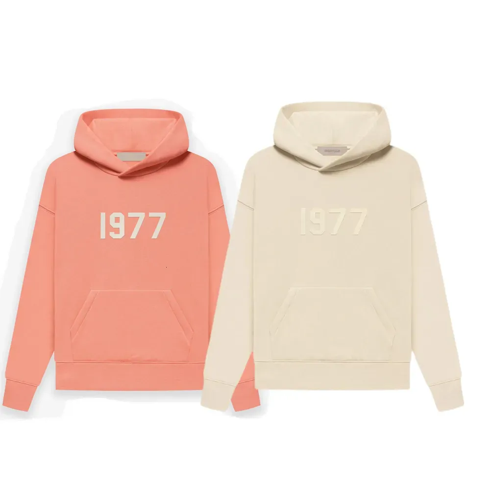 Men's Hoodies Sweatshirts 1977 Men Flocking Streetwear Winter Oversized Sweatshirt Colour Couple Clothes Tops Long Sleeve Pullover 230323