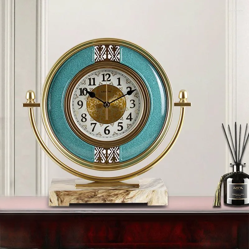 Tabel klokken moderne woonkamer luxe Noordse bureaublad bedbed creatief retro orologio casa kantoor decoratie qf50tc