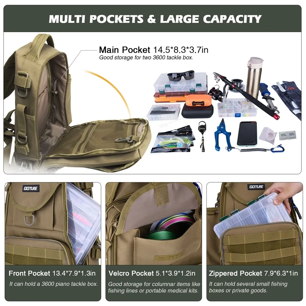 Fishing Tackle Bag Fishing Bags For Men Large Storage Waterproof