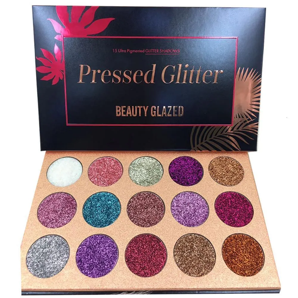 Eye Shadow Beauty Glazed 15 Color Eyeshadow Palette Glitter Pressed Makeup Diamond Cosmetic Magnet Shine Shimmer Club Party Maquiagem 230812