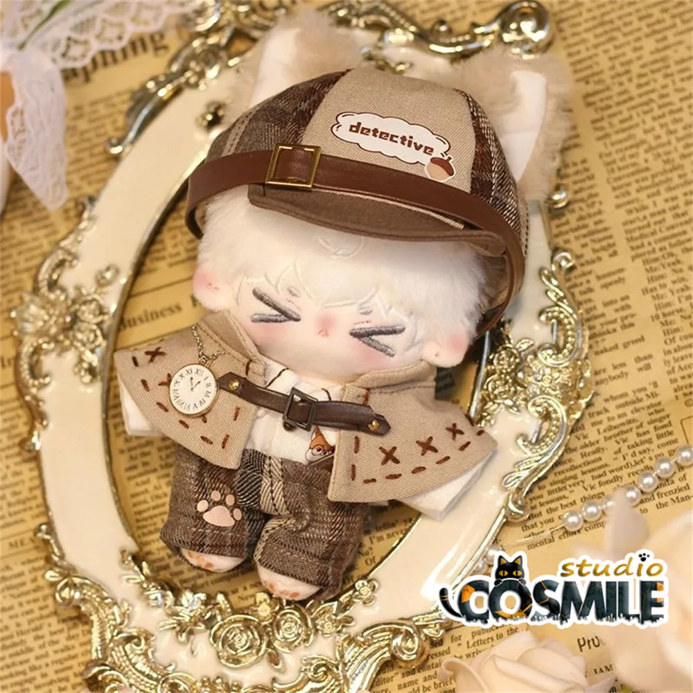 Accessoires de poupées sans attributs d'écureuil détective cape steampunk gentleman costume 10cm en peluche poupée vêtements en peluche vêtements kl sept. 230812