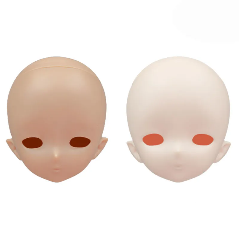 Doll Accessories 1/4 imomodoll doll's Head MIKO Without Make Up White/Tan Skin Rubber Open Cover Doll Girl Toy Dress Up Doll Accessories 230812