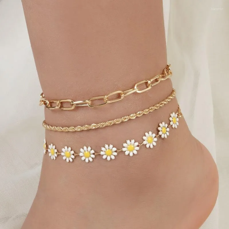 Неклеты 1/2/3PCS/SET Симпатичные Daisy Flowers Женщина Boho модная подсолнечная шарм