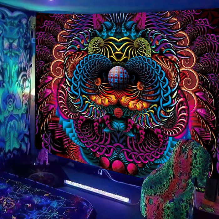 Tapestry black light sale