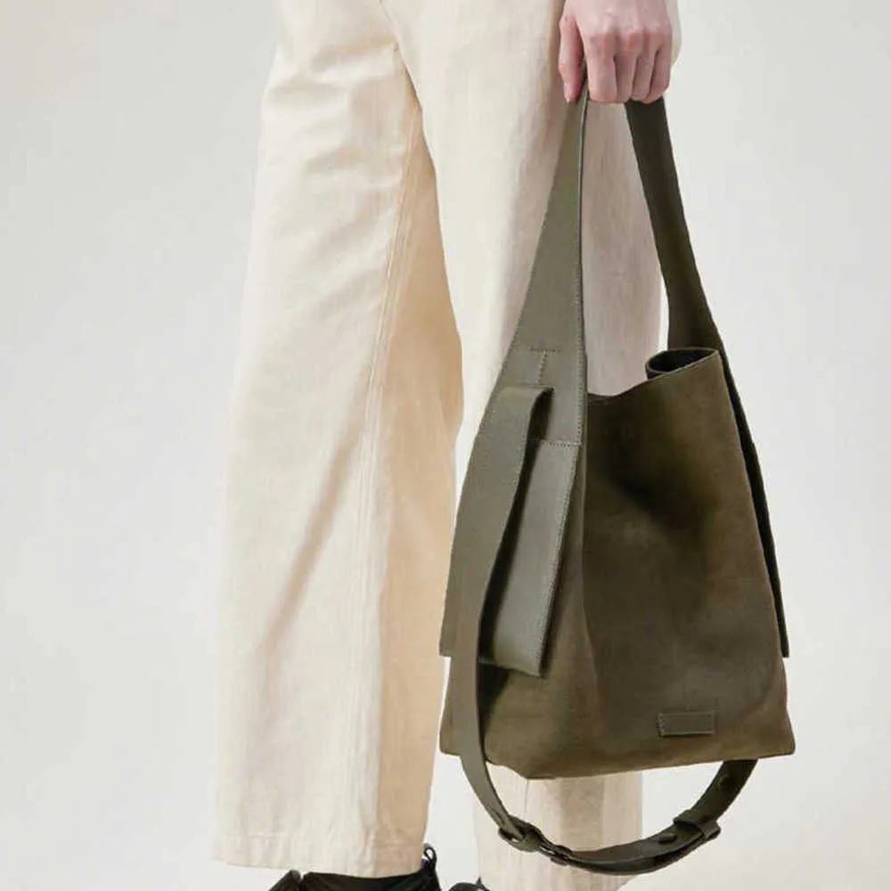 Songmont Bags 2023 Nouveau sac de seau de mode Song Monts Suede Eart Tote Bag Designer S Capacité de banlieue paresseuse One épaule Crossbody for Women