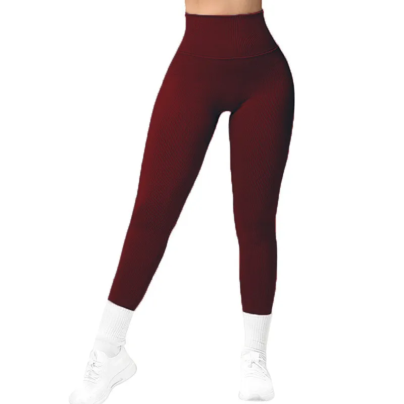 High Waisted Nude Yoga Seamless Workout Leggings With Hip Lift And