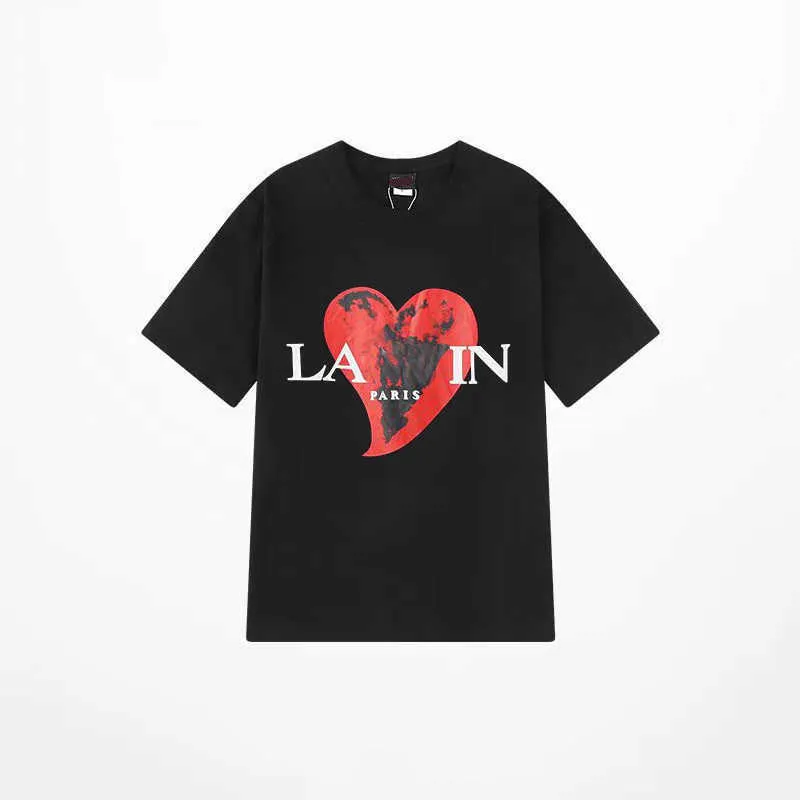 【関税込み】Lanvin レッド Archives Print クラシック Tシャツ DHgate.com:Lanvin T Shirt Classic Chest Letter Printed Mens