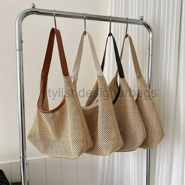 Bolsa feita à mão para mulheres 2023 NOVAS BACO DE PRAIA BACO DE MATHA SACO TERIDO SACO VERSÁTIL BAGA DE ombro de grande capacidade elegantedesignerbags