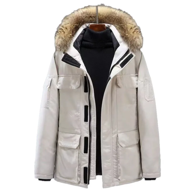 Designer Mens Canadian Gooses Winter Down Jacket Top Parka de mode pour hommes imperméable coupe-vent tissu haut de gamme épais Cape Belt819