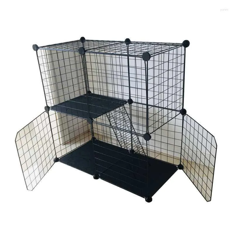 Cat Carriers With The Magic Film Pet Fence Iron Net Cage Pig Hedgehog Villa Small Dog