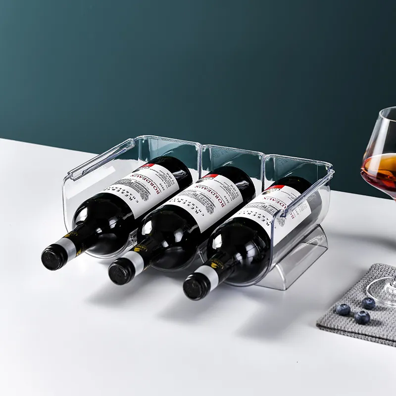 Clear Plastic Stackable Modern Tabletop Wine Rack With Free Standing Bottles Display Shelf Kitchen Countertop Cabinet Drinks Organizer Rack From Heng10 10.8 DHgate.Com